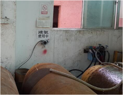 在線式氣體探測器安裝現場